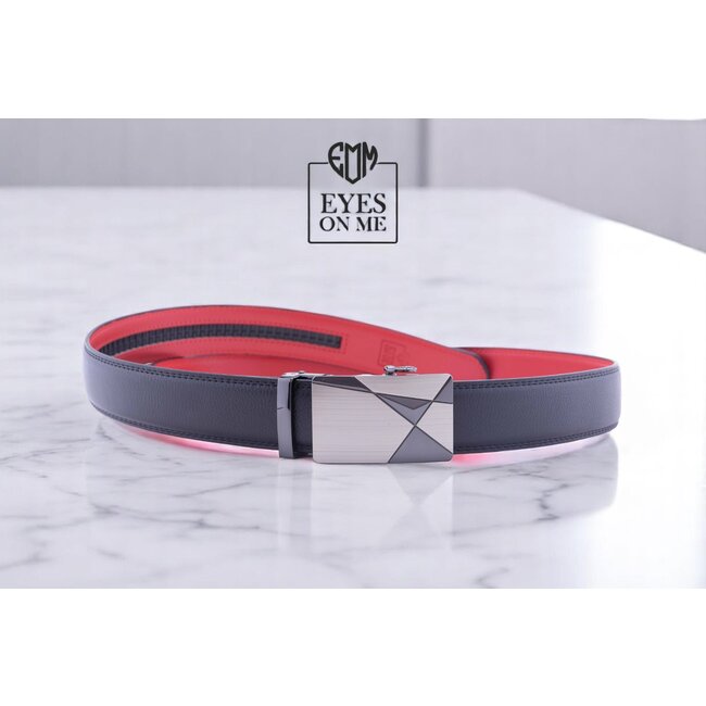 "EYES ON ME" LEDEREN RIEM zonder gaatjes, met automatische gesp (model B002)