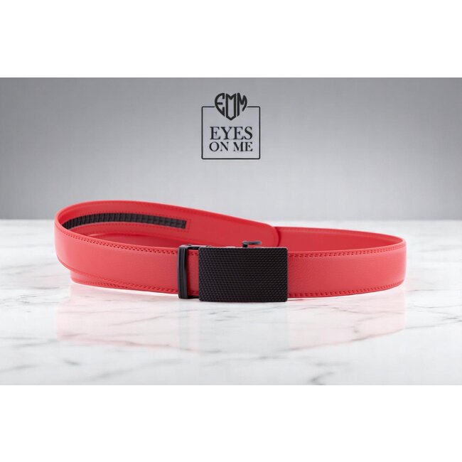"EYES ON ME" LEDEREN RIEM zonder gaatjes, met automatische gesp ( model 20 )
