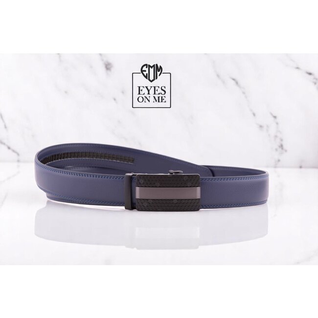 "EYES ON ME" LEDEREN RIEM zonder gaatjes, met automatische gesp (Model 8)