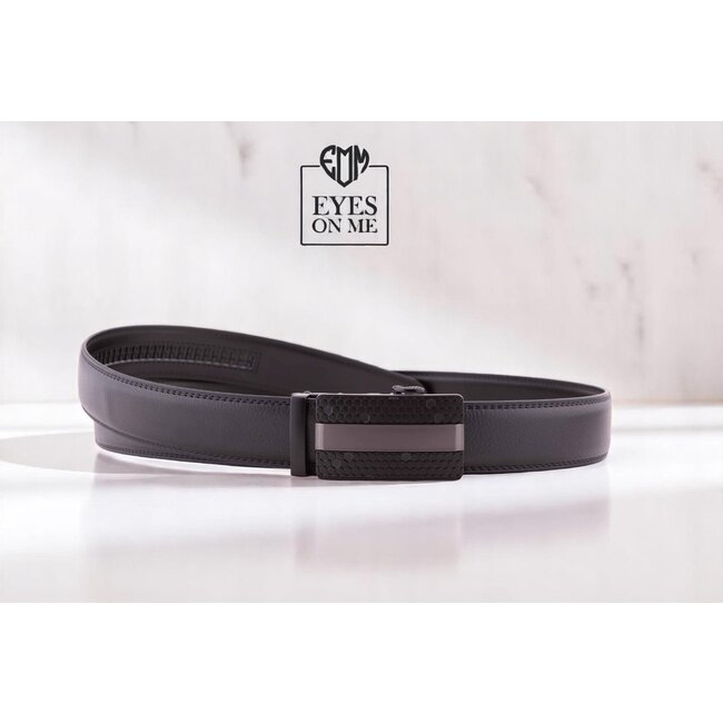 "EYES ON ME" LEDEREN RIEM zonder gaatjes, met automatische gesp (Model 8)
