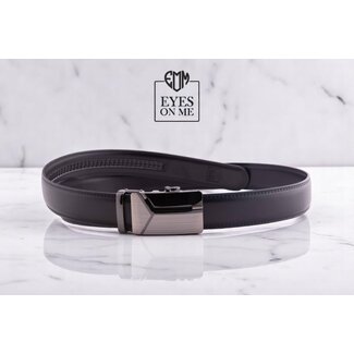 "EYES ON ME" LEDEREN RIEM zonder gaatjes, met automatische gesp ( model 37 )