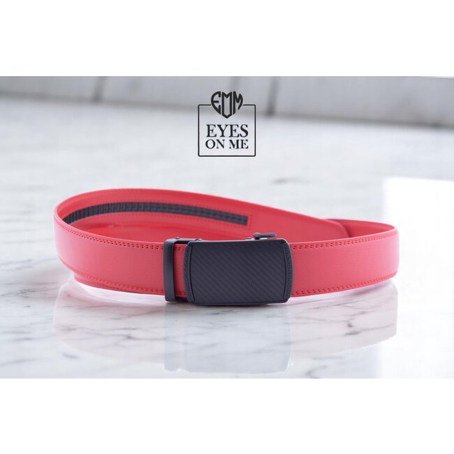 "EYES ON ME" LEDEREN RIEM zonder gaatjes, met automatische gesp (Model L164)