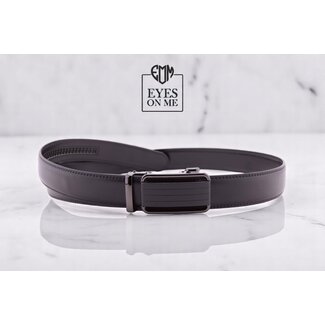"EYES ON ME" LEDEREN RIEM zonder gaatjes, met automatische gesp ( model A003 )