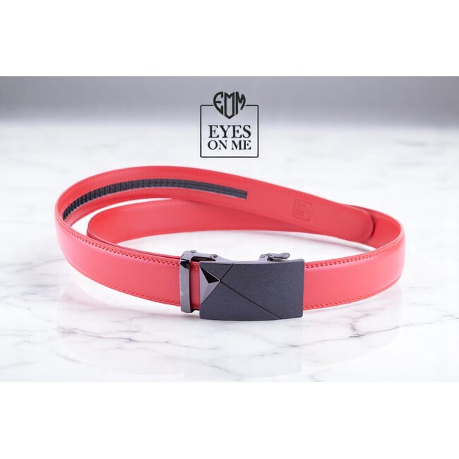"EYES ON ME" LEDEREN RIEM zonder gaatjes, met automatische gesp (Model N225)