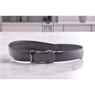 "EYES ON ME" LEDEREN RIEM zonder gaatjes, met automatische gesp ( model N049 )