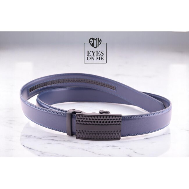 "EYES ON ME" LEDEREN RIEM zonder gaatjes, met automatische gesp (model N031)