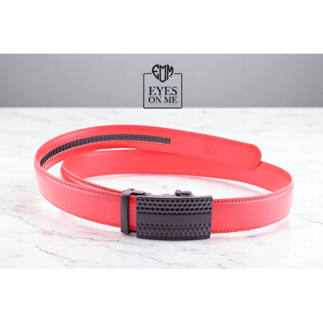 "EYES ON ME" LEDEREN RIEM zonder gaatjes, met automatische gesp (model N031)