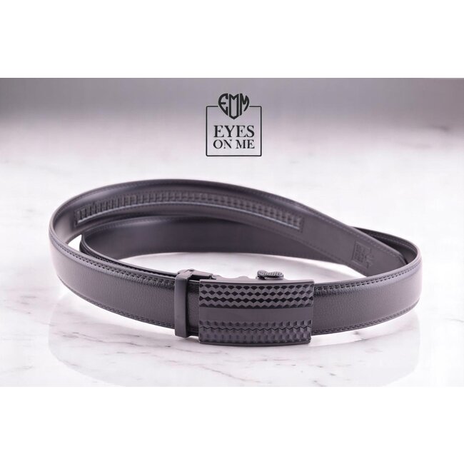 "EYES ON ME" LEDEREN RIEM zonder gaatjes, met automatische gesp (model N031)