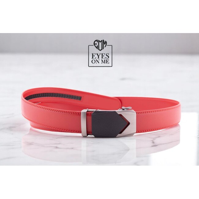 "EYES ON ME" LEDEREN RIEM zonder gaatjes, met automatische gesp (Model N040)