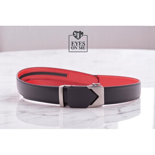 "EYES ON ME" LEDEREN RIEM zonder gaatjes, met automatische gesp (Model N040)