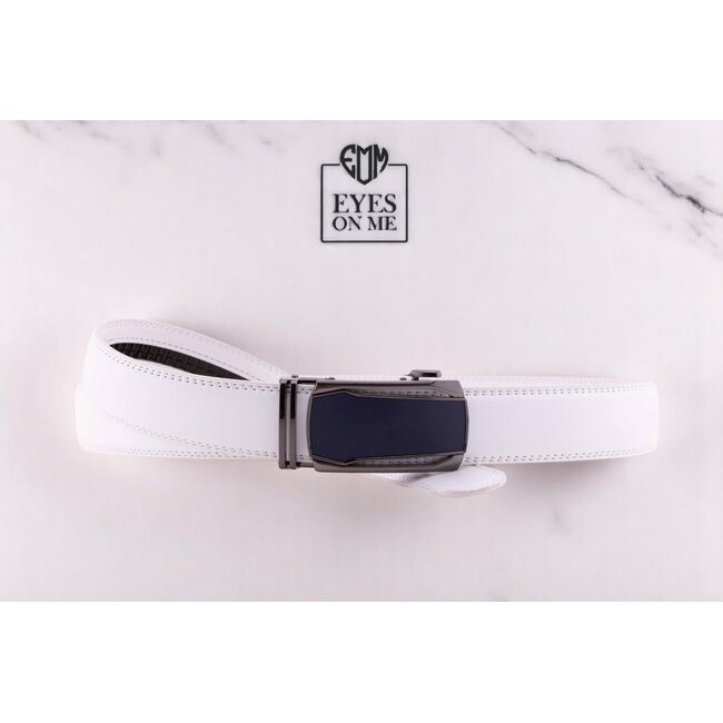 "EYES ON ME" LEDEREN RIEM zonder gaatjes, met automatische gesp (Model L132)