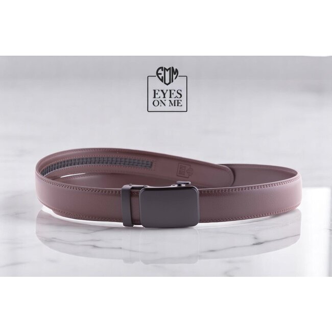 LEDEREN RIEM zonder gaatjes, met automatische gesp (model L113)