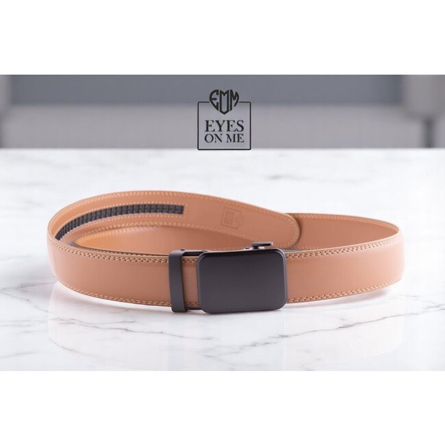 LEDEREN RIEM zonder gaatjes, met automatische gesp (model L113)