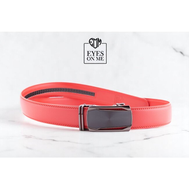 "EYES ON ME" LEDEREN RIEM zonder gaatjes, met automatische gesp (Model L130)