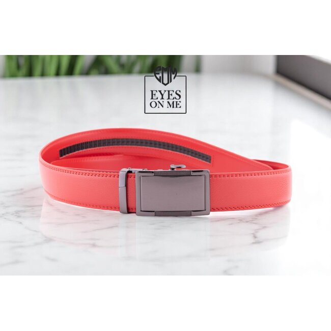 "EYES ON ME" LEDEREN RIEM zonder gaatjes, met automatische gesp (model N181)