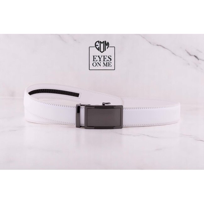"EYES ON ME" LEDEREN RIEM zonder gaatjes, met automatische gesp (model N181)