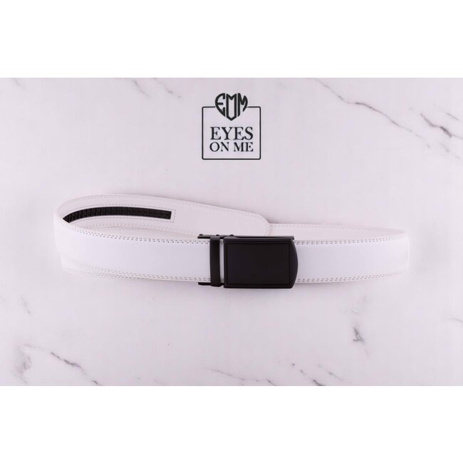 "EYES ON ME" LEDEREN RIEM zonder gaatjes, met automatische gesp (model 31)