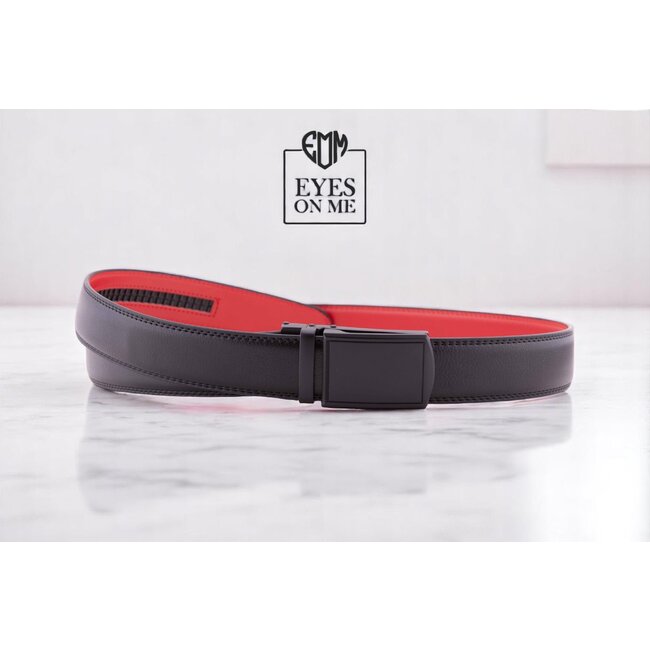 "EYES ON ME" LEDEREN RIEM zonder gaatjes, met automatische gesp (model 31)