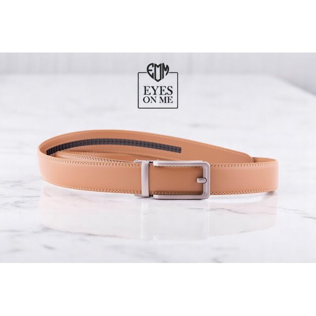 "EYES ON ME" LEDEREN RIEM zonder gaatjes, met automatische gesp (Model N090 )