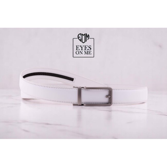 "EYES ON ME" LEDEREN RIEM zonder gaatjes, met automatische gesp (Model N090 )