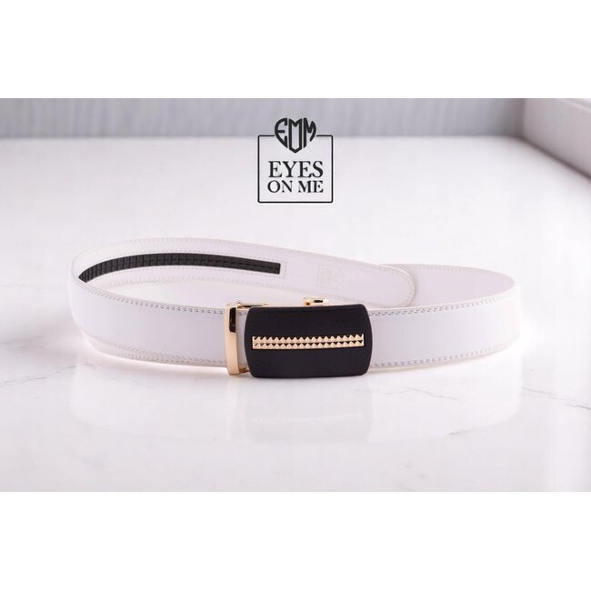 "EYES ON ME" LEDEREN RIEM zonder gaatjes, met automatische gesp (model N185)