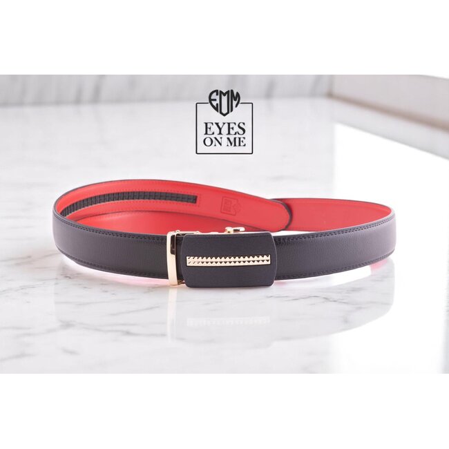 "EYES ON ME" LEDEREN RIEM zonder gaatjes, met automatische gesp (model N185)