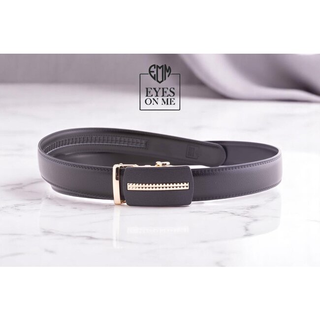 "EYES ON ME" LEDEREN RIEM zonder gaatjes, met automatische gesp (model N185)