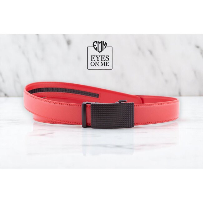 "EYES ON ME" LEDEREN RIEM zonder gaatjes, met automatische gesp ( model N167 )