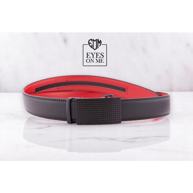 "EYES ON ME" LEDEREN RIEM zonder gaatjes, met automatische gesp ( model N167 )