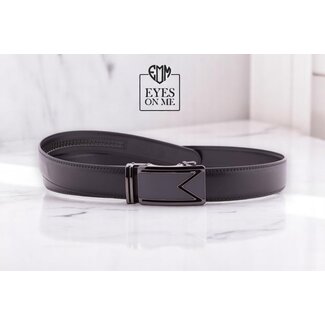 "EYES ON ME" LEDEREN RIEM zonder gaatjes, met automatische gesp ( model L003 )