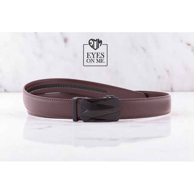 "EYES ON ME" LEDEREN RIEM zonder gaatjes, met automatische gesp (Model N309)
