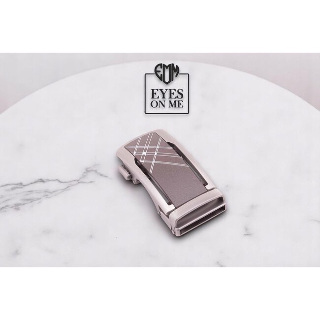 "EYES ON ME" LEDEREN RIEM zonder gaatjes, met automatische gesp (model N081)