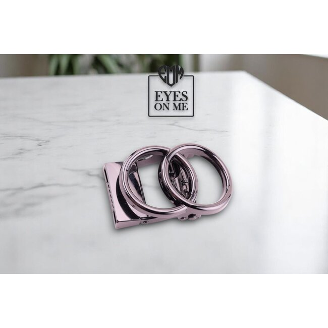 "EYES ON ME" LEDEREN RIEM zonder gaatjes, met automatische gesp (model L182)