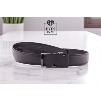 "EYES ON ME" LEDEREN RIEM zonder gaatjes, met automatische gesp ( model A010 )