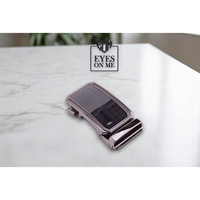 "EYES ON ME" LEDEREN RIEM zonder gaatjes, met automatische gesp ( model L099)