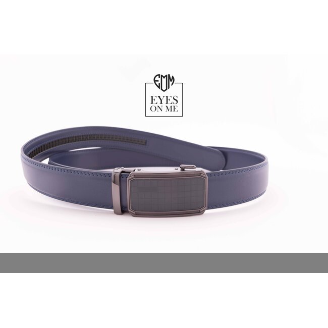 "EYES ON ME" LEDEREN RIEM zonder gaatjes, met automatische gesp ( model L099)