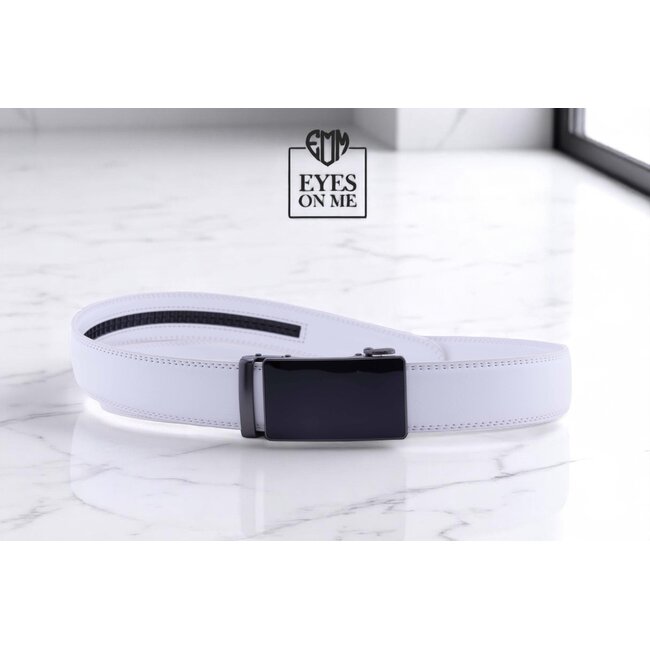 "EYES ON ME" LEDEREN RIEM zonder gaatjes, met automatische gesp ( model N255)