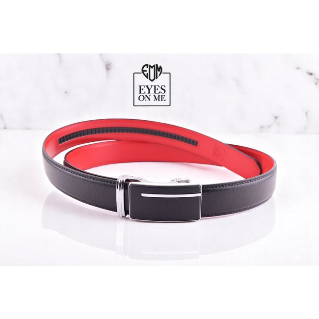 "EYES ON ME" LEDEREN RIEM zonder gaatjes, met automatische gesp ( model  N113)