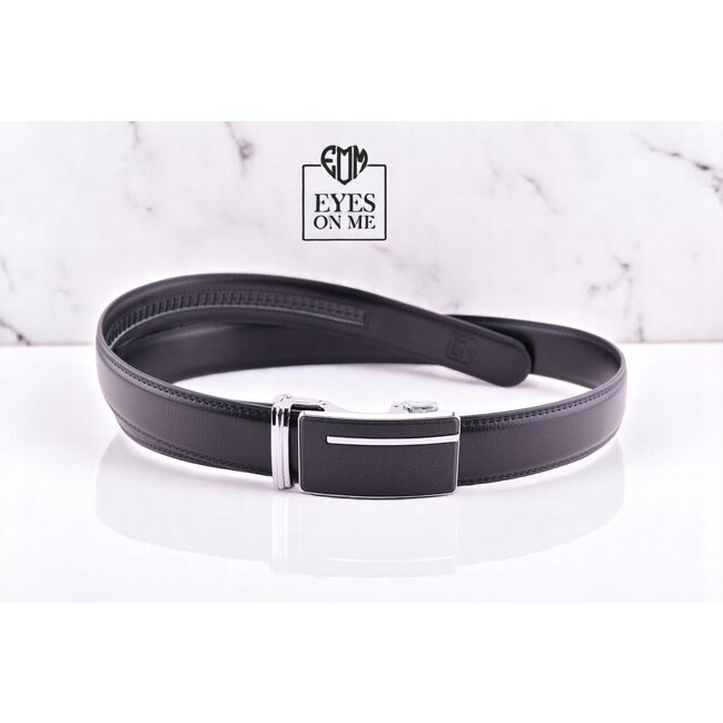 "EYES ON ME" LEDEREN RIEM zonder gaatjes, met automatische gesp ( model  N113)