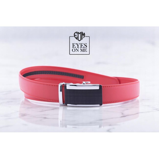 "EYES ON ME" LEDEREN RIEM zonder gaatjes, met automatische gesp ( model  N033)