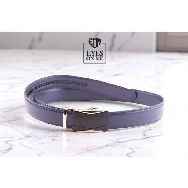 "EYES ON ME" LEDEREN RIEM zonder gaatjes, met automatische gesp ( model  A024)