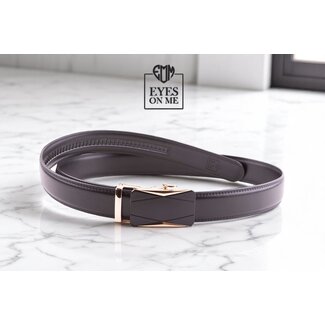 "EYES ON ME" LEDEREN RIEM zonder gaatjes, met automatische gesp ( model A024)