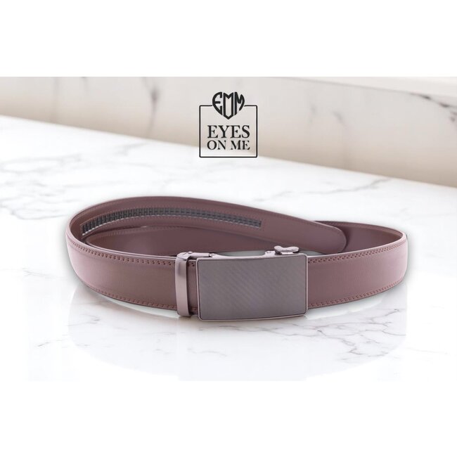 "EYES ON ME" LEDEREN RIEM zonder gaatjes, met automatische gesp ( model  N204)