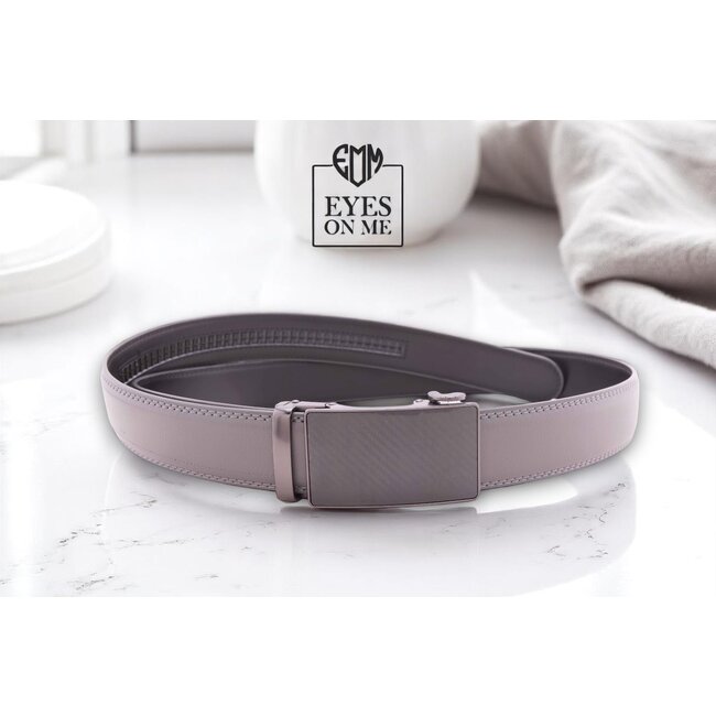 "EYES ON ME" LEDEREN RIEM zonder gaatjes, met automatische gesp ( model  N204)