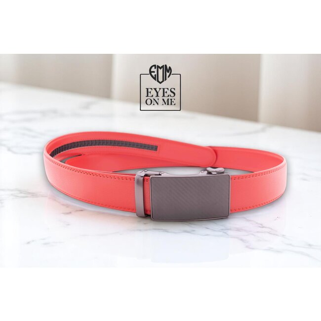"EYES ON ME" LEDEREN RIEM zonder gaatjes, met automatische gesp ( model  N204)