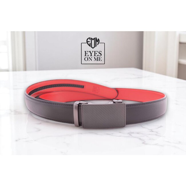 "EYES ON ME" LEDEREN RIEM zonder gaatjes, met automatische gesp ( model  N204)