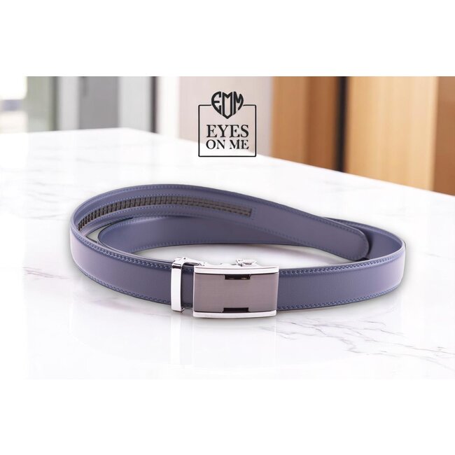 "EYES ON ME" LEDEREN RIEM zonder gaatjes, met automatische gesp (Model N228)