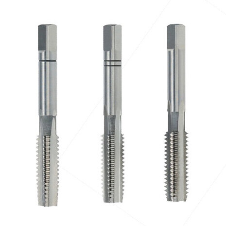 VÖLKEL Völkel Handtap 3-delige set DIN 352 HSS-G linkse draad metrisch VÖLKEL Völkel Handtap 3-delige set DIN 352 HSS-G linkse draad metrisch