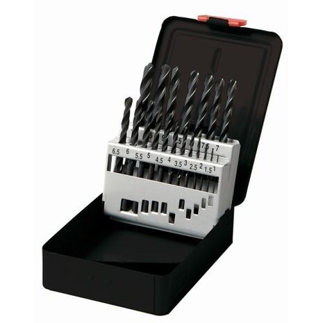 Labor metaalborenset 19-delig | 1.0 mm t/m 10.0 mm per halve mm oplopend | stevige metalen kist Labor metaalborenset 19-delig | 1.0 mm t/m 10.0 mm per halve mm oplopend | stevige metalen kist