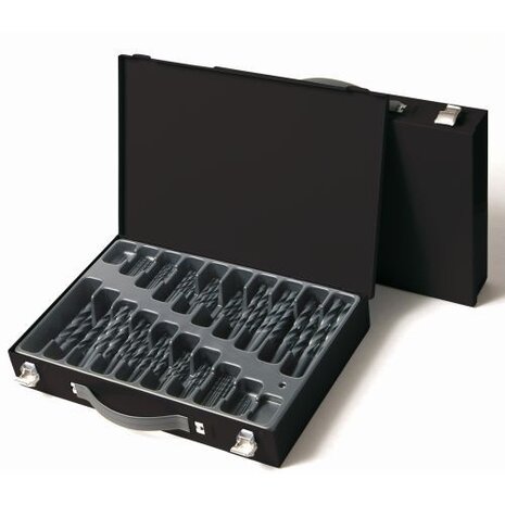 Labor metaalborenset 170-delig | 1.0 mm t/m 10.0 mm per halve mm oplopend | stevige metalen kist Labor metaalborenset 170-delig | 1.0 mm t/m 10.0 mm per halve mm oplopend | stevige metalen kist